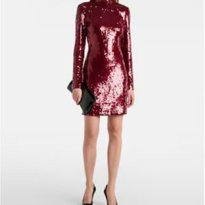 Veronica Beard Sylee Sequin Minidress - Wine